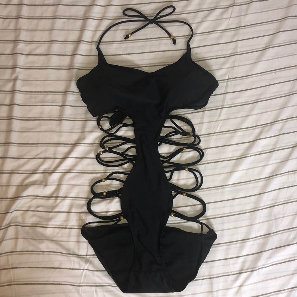Sexy Black One Piece Bathing Suit